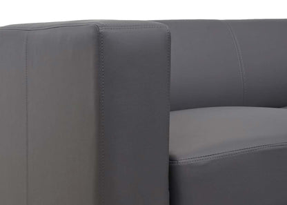 2-zits bank loungebank Lille ~ kunstleder, donkergrijs