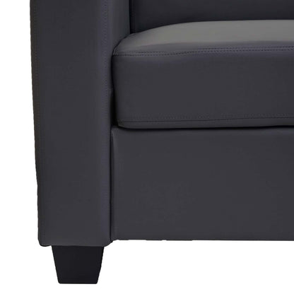 3-1-1 Bankstel Bankstel Loungebank Lille ~ kunstleer, donkergrijs