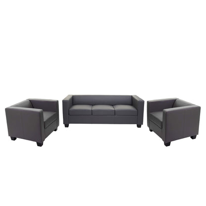 3-1-1 Bankstel Bankstel Loungebank Lille ~ kunstleer, donkergrijs