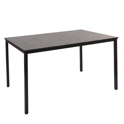 Braila bureau, vergadertafel bureautafel seminarietafel, 120x80cm MDF ~ zwarte eiken look