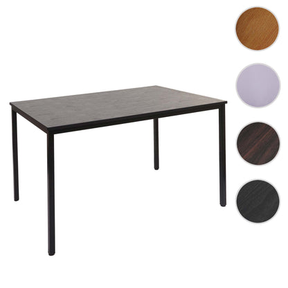 Braila bureau, vergadertafel bureautafel seminarietafel, 120x80cm MDF ~ zwarte eiken look