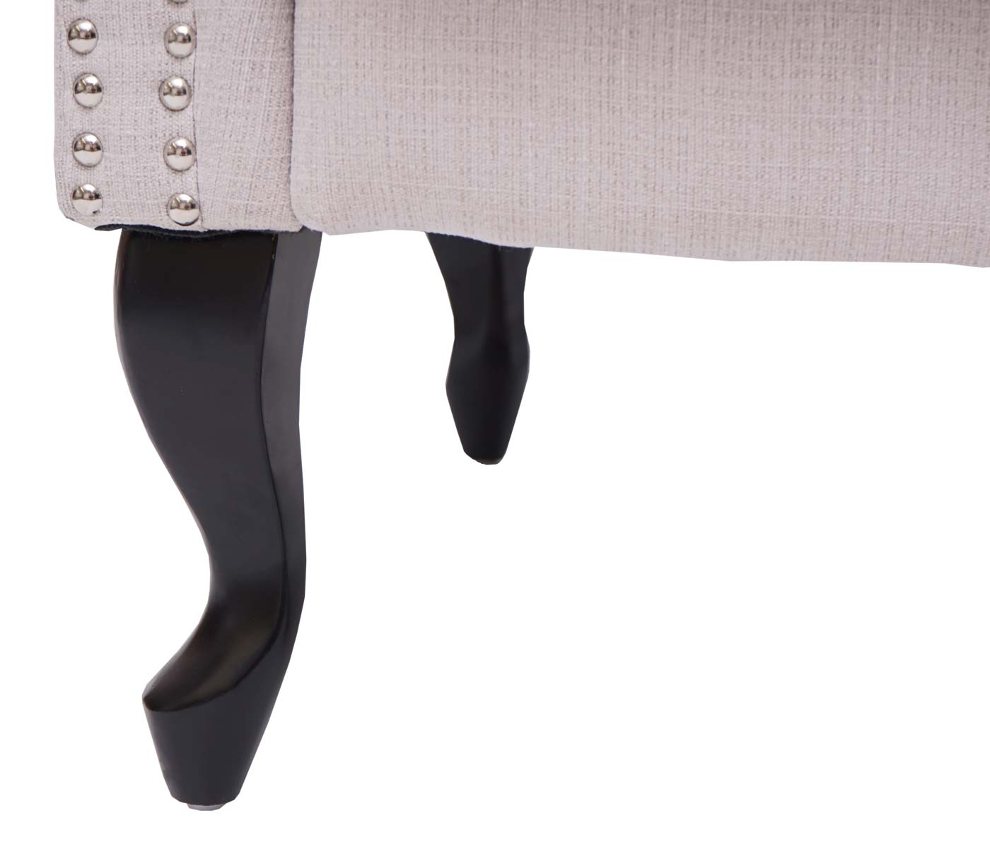 Poef Chesterfield, poef poef, waterafstotende stof/textiel 39x77x47cm ~ crème-beige
