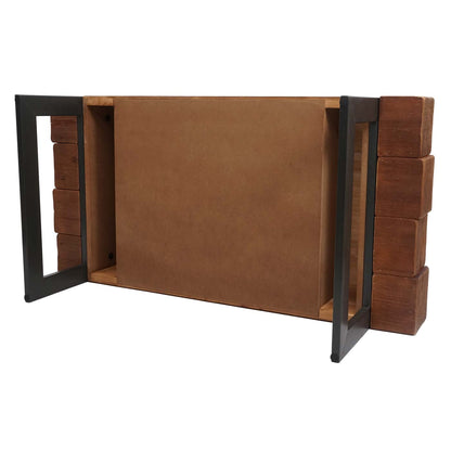 TV-rek MCW-A15, TV-tafel lowboard TV-tafel, massief rustiek dennenhout MVG-gecertificeerd 40x120x60cm