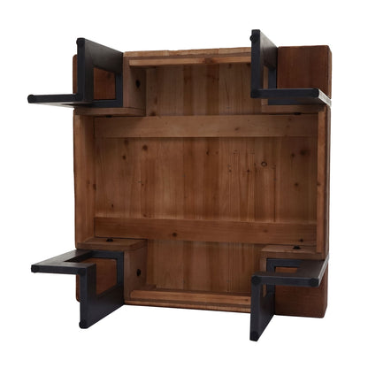 Salontafel MCW-A15, woonkamertafel, massief rustiek dennenhout MVG-gecertificeerd ~ bruin 70x70cm