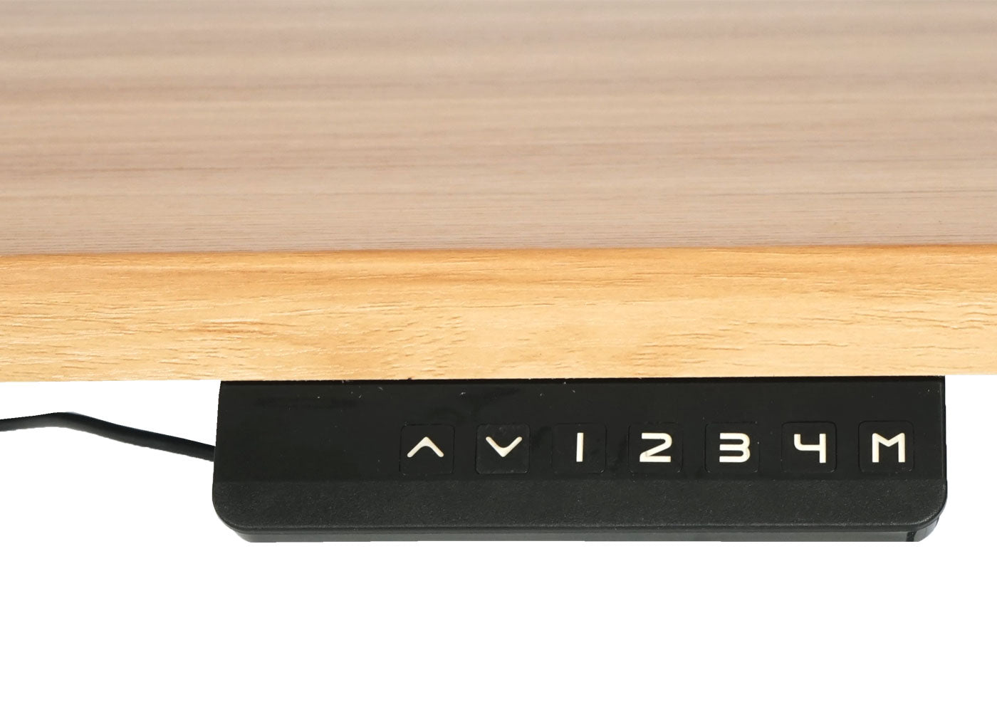 Bureau MCW-D40, computerbureau, elektrisch in hoogte verstelbaar 160x80cm 53kg MVG ~ eiken decor, zwart