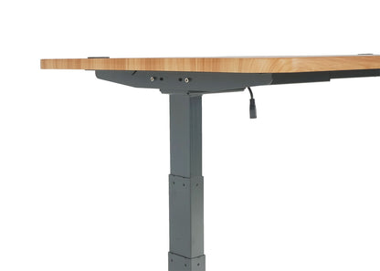 Bureau MCW-D40, computerbureau, elektrisch in hoogte verstelbaar 160x80cm 53kg MVG ~ eiken decor, antracietgrijs