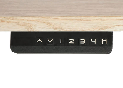 Bureau MCW-D40, computerbureau, elektrisch in hoogte verstelbaar 160x80cm 53kg MVG ~ lichtbruin, grijs