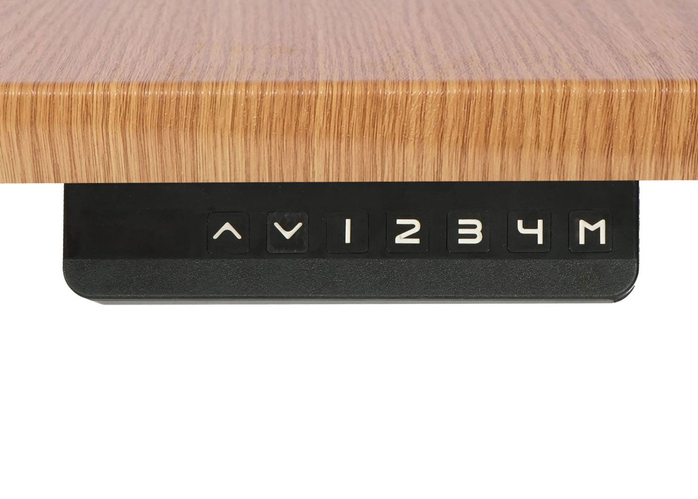 Bureau MCW-D40, computerbureau, elektrisch in hoogte verstelbaar 160x80cm 53kg MVG ~ bruine structuur, grijs