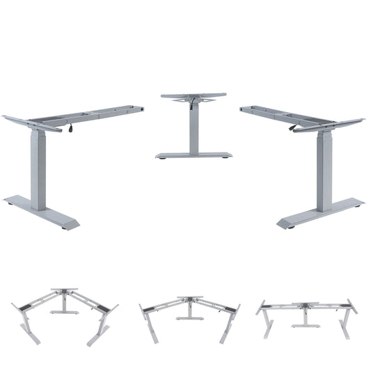 3in1 onderstel MCW-D40, variabel tafelframe, elektrisch in hoogte verstelbaar Geheugen 47kg ~ grijs