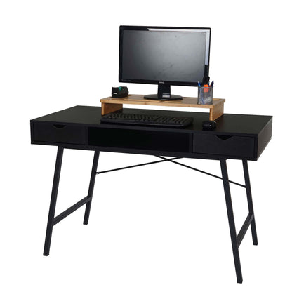 Bureau MCW-E92, bureau computerbureau, 3D structuur 120x60xcm ~ zwart