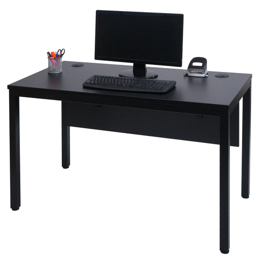 Bureau MCW-E94, bureau computer 120x60cm ~ zwart