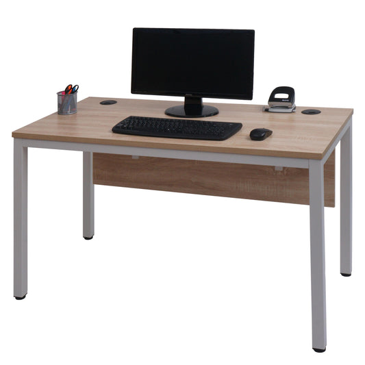 Bureau MCW-E94, bureau computer 120x60cm ~ naturel-wit
