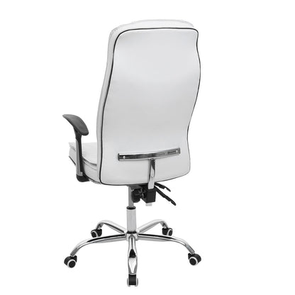 Bureaustoel MCW-F14, bureaustoel directiedraaistoel, 150kg belastbaar kunstleer ~ wit