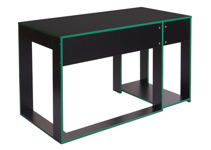 Bureau MCW-J26, computerbureau, bureau, 120x60x76cm ~ zwart-groen