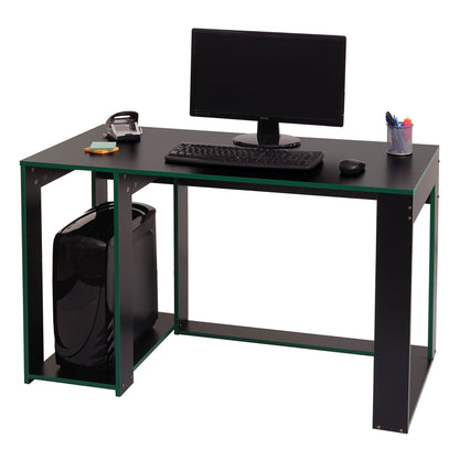 Bureau MCW-J26, computerbureau, bureau, 120x60x76cm ~ zwart-groen