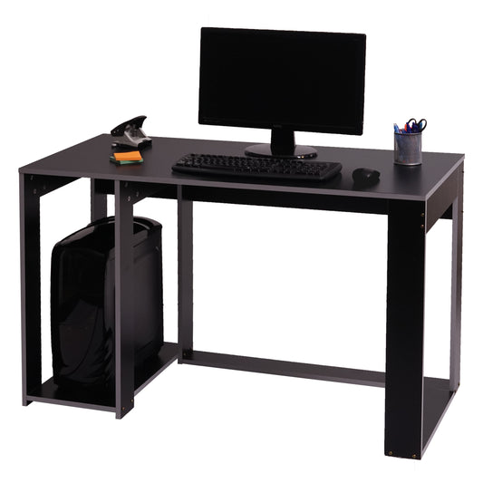 Bureau MCW-J26, computerbureau, bureau, 120x60x76cm ~ zwart-grijs