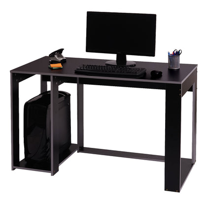 Bureau MCW-J26, computerbureau, bureau, 120x60x76cm ~ zwart-grijs