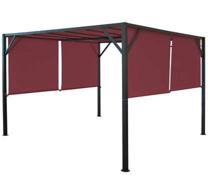 Vervangende afdekking voor pergoladak paviljoen Baia 3x3m ~ bordeaux-rood