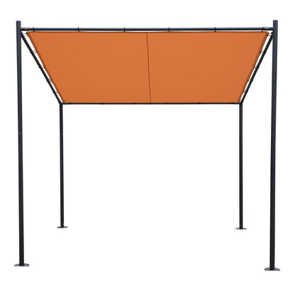Pergola MCW-A22, aanbouw pergola tuinpaviljoen terrasoverkapping zonwering, 3x3m ~ terracotta
