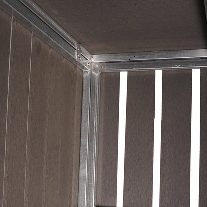 1 WPC afvalemmer deksel uitbreiding MCW-J28, afvalemmer box, metaal hout look ~ antraciet