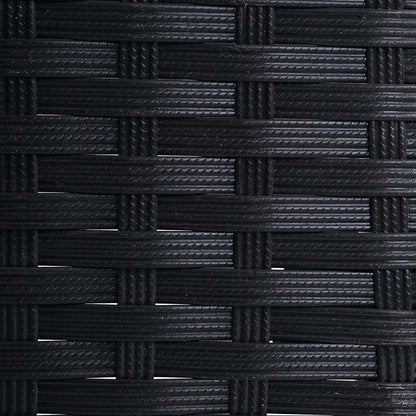 Poly-rattan tuinbank Halden, zitbank ~ zwart, terracotta kussens