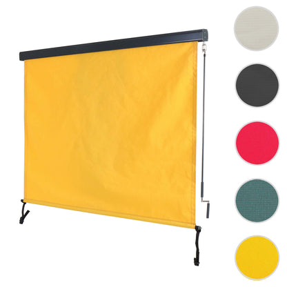 Verticaal zonnescherm MCW-F42, verticaal zonnescherm privacy scherm buiten rolgordijn, UV-bescherming 50 stof ~ 250x180cm, geel