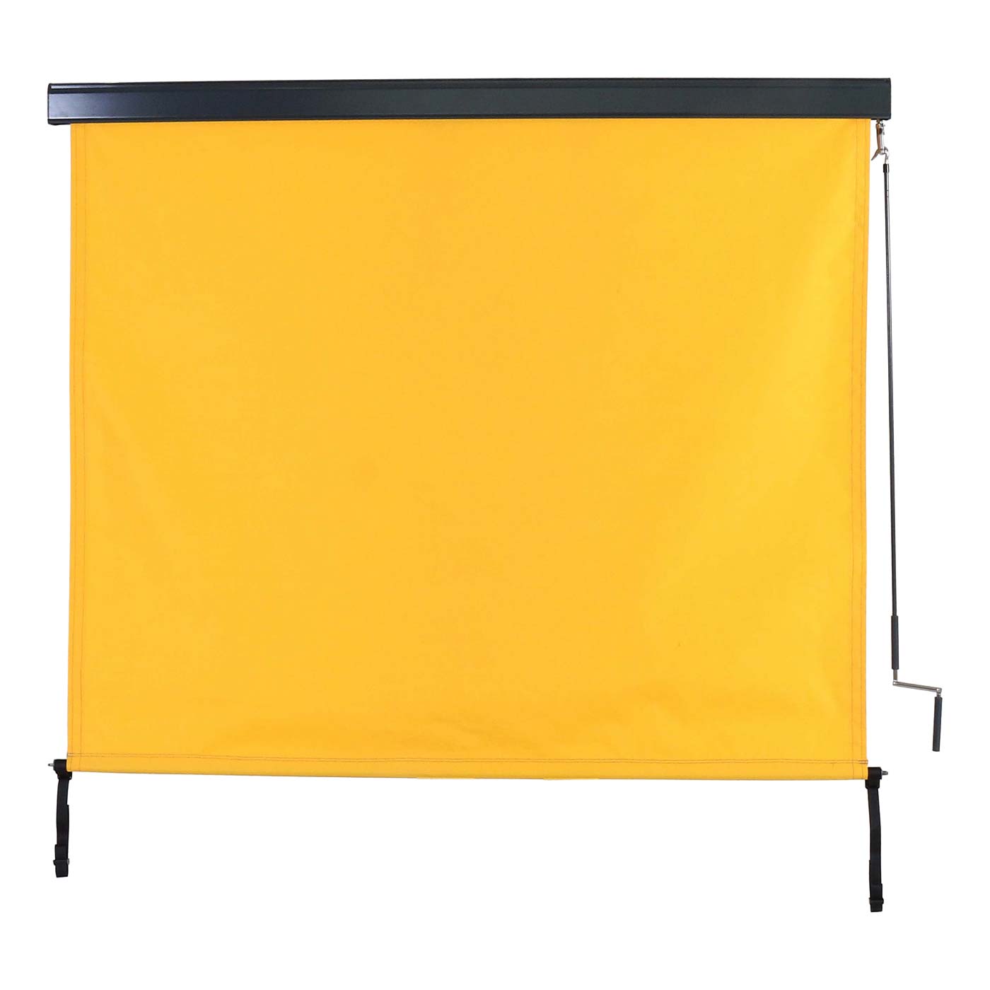 Verticaal zonnescherm MCW-F42, verticaal zonnescherm privacy scherm buiten rolgordijn, UV-bescherming 50 stof ~ 250x180cm, geel