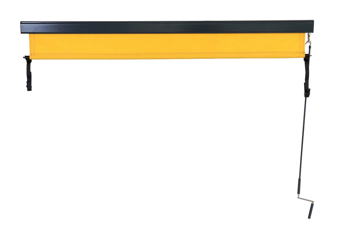 Verticaal zonnescherm MCW-F42, verticaal zonnescherm privacy scherm buiten rolgordijn, UV-bescherming 50 stof ~ 250x180cm, geel