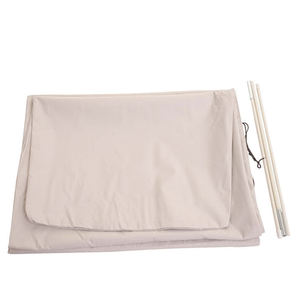 Beschermhoes MCW voor zweefparasol tot 4 m, hoes met rits ~ crème-grijs