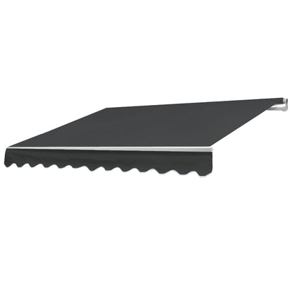 Aluminium zonnescherm MCW-E49, klaparm zonnescherm zonwering 2,5x2m ~ Polyester antraciet