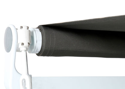 Aluminium zonnescherm MCW-E49, klaparm zonnescherm zonwering 2,5x2m ~ Polyester antraciet