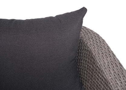 3in1 set MCW-J37, tuin/loungeset zonne-eiland, gesponnen poly-rattan MVG ~ grijs, antraciet kussens