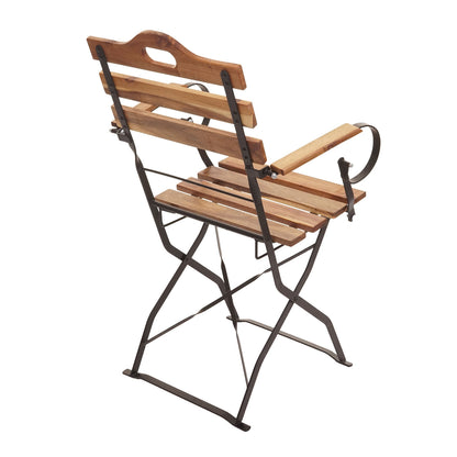 Set van 2 biertuinstoelen MCW-J40, klapstoel tuinstoel, horeca kwaliteit acacia MVG-gecertificeerd ~ natuurlijke kleur