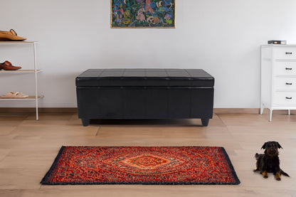 Bankzitting MET opbergruimte Kriens leder + kunstleder 112x45x45cm MVG-gecertificeerd ~ crème