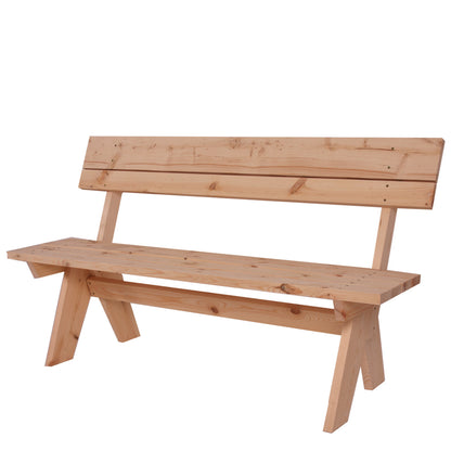 Houten bank Tuinbank Parkbank Oslo 148cm catering kwaliteit massief ~ natuur
