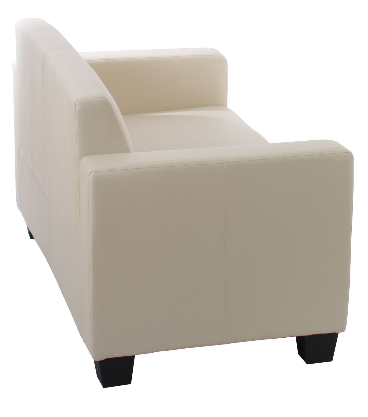 Modulaire 2-zits bank Lyon loungebank kunstleer 136cm ~ crème
