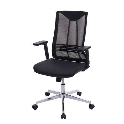 Bureaustoel MCW-J53, bureaustoel bureaustoel, ergonomisch kunstleer ~ zwart