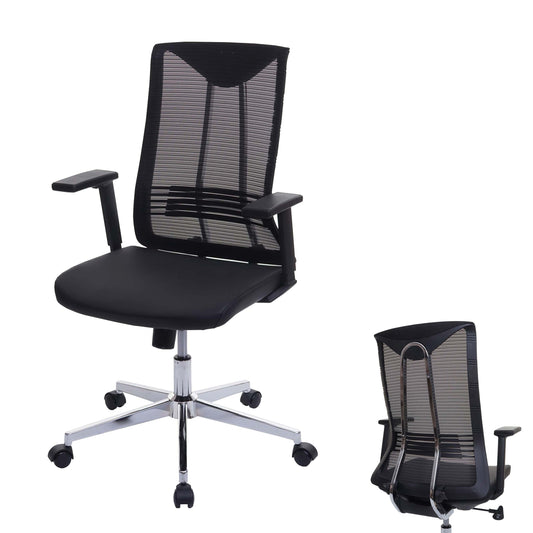 Bureaustoel MCW-J53, bureaustoel bureaustoel, ergonomisch kunstleer ~ zwart