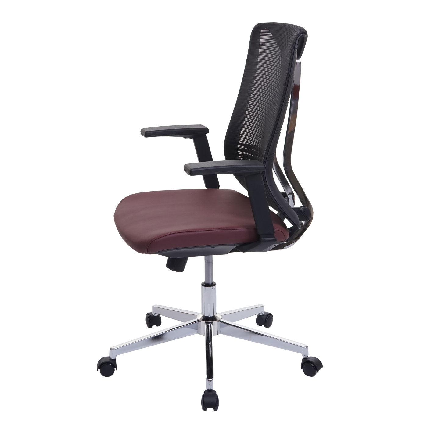 Bureaustoel MCW-J53, bureaustoel ergonomisch kunstleder ~ bordeaux-rood