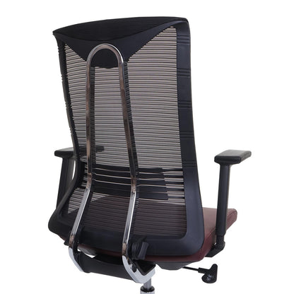 Bureaustoel MCW-J53, bureaustoel ergonomisch kunstleder ~ bordeaux-rood