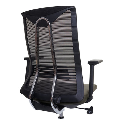 Bureaustoel MCW-J53, bureaustoel ergonomisch kunstleder ~ olijfgroen