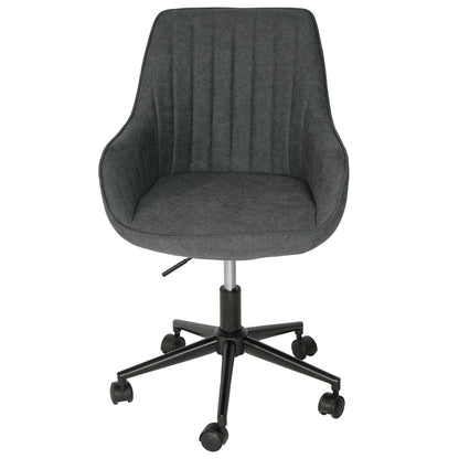 Bureaustoel MCW-J62, bureaustoel bureaustoel fauteuil, stof/textiel met armleuningen ~ antraciet