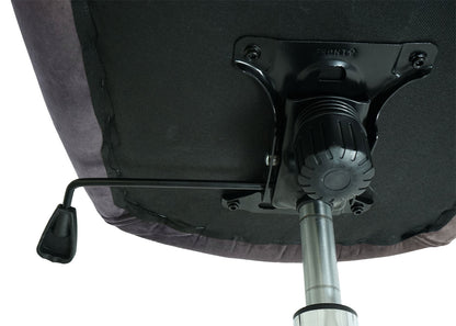 Bureaustoel MCW-J64, bureaustoel bureaustoel fauteuil, in hoogte verstelbaar fluweel MVG ~ donkergrijs