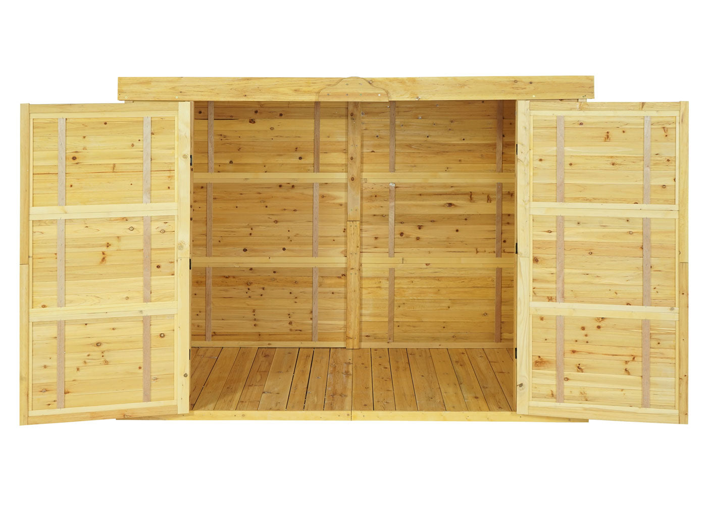 2-fietsengarage MCW-H63b, fietsbox gereedschapshok, afsluitbaar 155x205x107cm ~ bruin