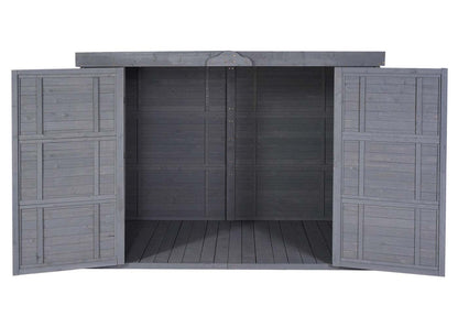 2-fietsengarage MCW-H63b, fietsbox gereedschapshok, afsluitbaar 155x205x107cm ~ grijs
