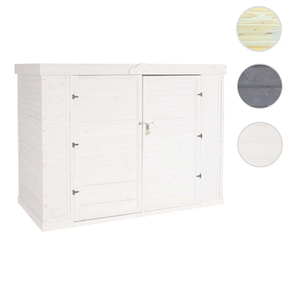 2-fietsengarage MCW-H63b, fietsbox gereedschapshok, afsluitbaar 155x205x107cm ~ wit