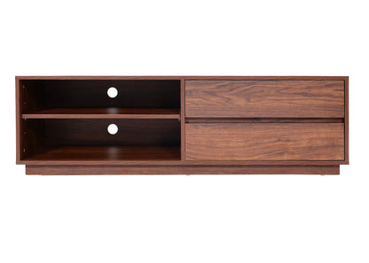 TV-rek MCW-J78, TV-tafel lowboard ladekast, lade, MDF 42x140x40cm ~ walnoot look