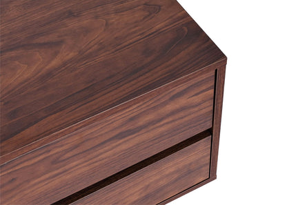TV-rek MCW-J78, TV-tafel lowboard ladekast, lade, MDF 42x140x40cm ~ walnoot look