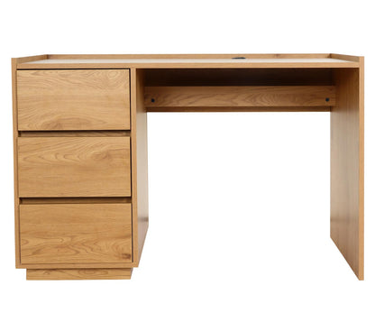 Bureau MCW-J78, bureau computer bureau werktafel, lade, 78x121x60cm ~ eiken look