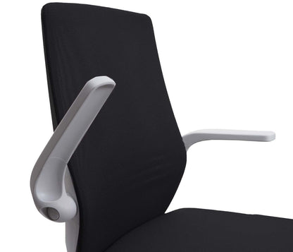SIHOO Moderne ergonomische bureaustoel, bureaustoel, ademend, taillesteun, opklapbare armleuning ~ zwart